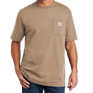 Carhartt Tan Work Wear Short Sleeve T Shirt with Pocket SZ M